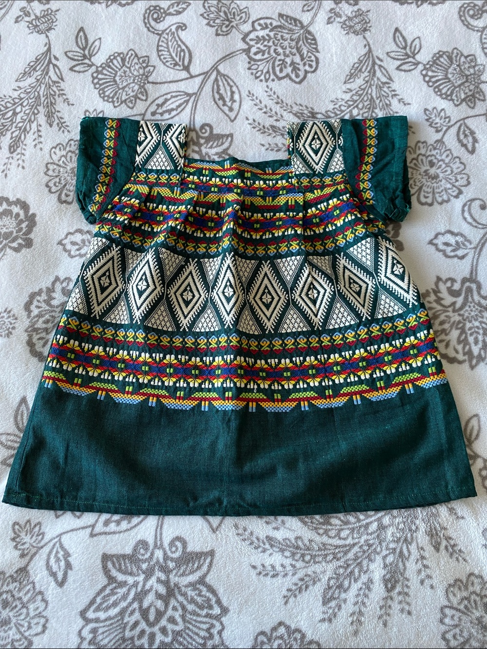 Traditional Huipil-Style Embroidered Blouse | Cotton | Made in Guatemala